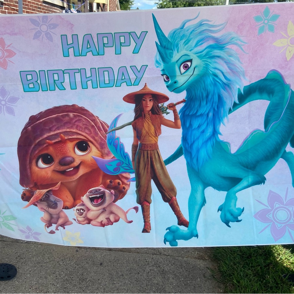 Raya and the Last Dragon Birthday Banner